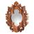 Wood wall mirror, 'Mataram Rococo' - Ornate Rococo Style Carved Wood Mirror from Bali Artisan thumbail