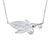 Collar colgante de perlas cultivadas y rubíes, 'Frosted Foliage' - Collar contemporáneo de plata de ley con perla y rubí