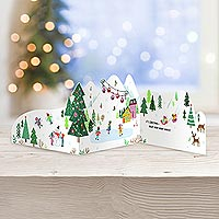 UNICEF holiday cards, 'High Upon the Mountain' (set of 12) - UNICEF Winter-Themed Holiday Cards (set of 12)