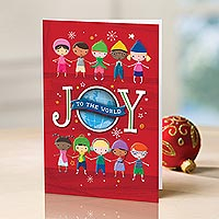 UNICEF holiday cards, 'Joy Around the World' (set of 20) - UNICEF Peace -Themed Holiday Cards (set of 20)