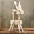 Wood sculpture, 'White Reindeer' - Thai Naif White Reindeer Wood Sculpture from Thailand