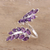 Amethyst wrap ring, 'Lavender Leaves' - 5-Carat Amethyst Wrap Ring Crafted in India (image 2) thumbail