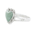 Jade heart ring, 'Zinnia Love' - Jade Hearts on Sterling Silver Handcrafted Ring (image 2c) thumbail