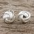 Sterling silver stud earrings, 'Sweet Knots' - Knot Motif Sterling Silver Stud Earrings from Thailand (image 2) thumbail