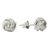 Sterling silver stud earrings, 'Sweet Knots' - Knot Motif Sterling Silver Stud Earrings from Thailand (image 2c) thumbail