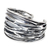 Sterling silver cuff bracelet, 'Wide River' - Textured Sterling Silver Cuff Bracelet Crafted by Hand (image 2b) thumbail