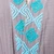 Cotton robe, 'Blue Diamonds' - Diamond Embroidered Cotton Robe in Ash from Thailand (image 2d) thumbail
