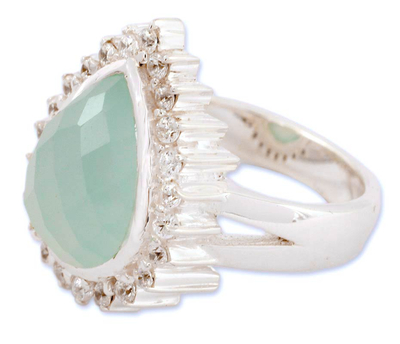 Chalcedony cocktail ring, 'Mughal Empress' - Chalcedony cocktail ring
