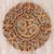 Wood relief panel, 'Flower Om' - Hand Made Wood Wall Relief Panel of Floral Om from Indonesia (image 2) thumbail
