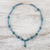 Fluorite Y necklace, 'Blue Champagne' - Fluorite Y necklace (image 2b) thumbail