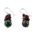 Quartz beaded earrings, 'Luscious Fruit' - Quartz Beaded Earrings with Sterling Silver Hooks (image 2d) thumbail