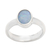 Opal solitaire ring, 'Intensity' - Handcrafted Sterling Silver and Opal Ring (image 2a) thumbail
