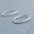 Sterling silver hoop earrings, 'Life Circles' - Oval Hoop Earrings Hand Crafted in 925 Sterling Silver