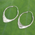 Silver hoop earrings, 'Silver Boomerang' - 950 Silver Hoop Earrings (image 2) thumbail