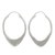 Silver hoop earrings, 'Silver Boomerang' - 950 Silver Hoop Earrings thumbail