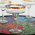 Blown glass margarita glasses, 'Confetti Path' (set of 5) - Set of 5 Artisan Crafted Blown Glass Margarita Glasses