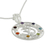 Multi-gemstone chakra necklace, 'Om Magnificence' - 6.3 Cts Multi-gemstone Medallion Necklace (image 2b) thumbail