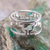 Sterling silver band ring, 'Astral Chacana' - Sterling Silver Band Ring with Inca Theme from Peru