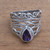 Amethyst cocktail ring, 'Gianyar Sunset' - Openwork Amethyst Cocktail Ring Crafted in Bali
