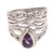 Amethyst cocktail ring, 'Gianyar Sunset' - Openwork Amethyst Cocktail Ring Crafted in Bali