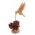 Wood sculpture, 'Feasting Hummingbird' - Jempinis Wood Hummingbird Sculpture from Bali thumbail