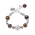 Tigerauge-Perlenarmband - Spiral-Charm-Armband mit Tigerauge und Karen-Silberperlen