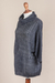 Pullover sweater, 'Evening Flight in Grey' - Grey Pullover Sweater with Three Quarter Length Sleeves (image 2e) thumbail