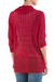 Pullover sweater, 'Evening Flight in Red' - Red Pullover Sweater with Three Quarter Length Sleeves (image 2d) thumbail