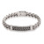 Men's sterling silver wristband bracelet, 'Braided Belt' - Sterling Silver Braided Wristband Bracelet from Bali thumbail