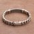 Men's sterling silver wristband bracelet, 'Braided Belt' - Sterling Silver Braided Wristband Bracelet from Bali (image 2c) thumbail