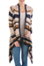 Cardigan sweater, 'Evening Mirage' - Striped Beige Cardigan Sweater from Peru thumbail