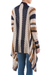 Cardigan sweater, 'Evening Mirage' - Striped Beige Cardigan Sweater from Peru (image 2c) thumbail
