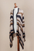 Cardigan sweater, 'Evening Mirage' - Striped Beige Cardigan Sweater from Peru (image 2e) thumbail