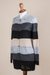Cardigan sweater, 'Visual Addiction in Grey' - Black and Grey Striped Cardigan Sweater from Peru (image 2e) thumbail