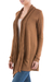 Cardigan sweater, 'Copper Waterfall Dream' - Long Sleeved Brown Cardigan Sweater from Peru (image 2b) thumbail