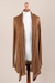 Cardigan sweater, 'Copper Waterfall Dream' - Long Sleeved Brown Cardigan Sweater from Peru (image 2d) thumbail