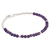 Amethyst beaded bracelet, 'Orchid Belle' - Sterling Silver and Amethyst Andean Fashion Bracelet