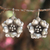Silver drop earrings, 'Chiang Mai Rose' - Floral Silver Drop Earrings (image 2) thumbail