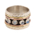 Rainbow moonstone spinner ring, 'Eternal Meditation' - Natural Rainbow Moonstone Spinner Ring from India