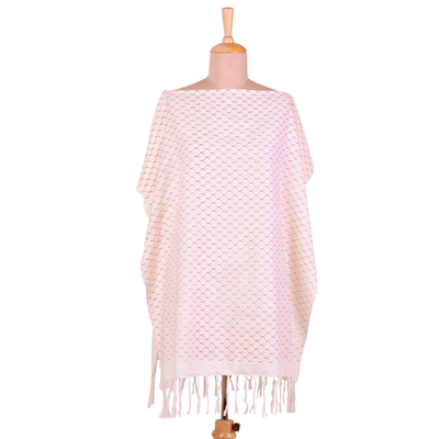 Cotton caftan, 'Beauty of Goa' - Hand Woven 100% Cotton Caftan from India