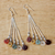 Jade and quartz waterfall earrings, 'Earthy Blend' - Multicolored Quartz and Jade Waterfall Earrings (image 2b) thumbail