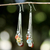 Jade and quartz waterfall earrings, 'Earthy Blend' - Multicolored Quartz and Jade Waterfall Earrings