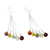 Jade and quartz waterfall earrings, 'Earthy Blend' - Multicolored Quartz and Jade Waterfall Earrings (image 2d) thumbail