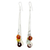 Jade and quartz waterfall earrings, 'Earthy Blend' - Multicolored Quartz and Jade Waterfall Earrings (image 2e) thumbail
