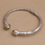 Prasiolite cuff bracelet, 'Talk to Me' - Sterling Silver and Prasiolite Hinged Balinese Cuff Bracelet (image 2c) thumbail
