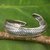Silver cuff bracelet, 'Swimming Fish' - Handmade Silver Fish Cuff Bracelet Thai Hill Tribe Jewelry (image 2) thumbail