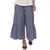 Viscose culottes, 'Floral Comfort' - Printed Floral Viscose Culottes in Blue from India thumbail