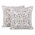 Cotton cushion covers, 'Snowy Morning' (pair) - White Embroidered Cotton Cushion Covers from India (Pair)