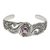 Amethyst cuff bracelet, 'Regal Ivy' - Amethyst and Sterling Silver Cuff Bracelet thumbail