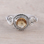 Citrine cocktail ring, 'Assam Allure' - Spiral Motif Citrine Cocktail Ring from India